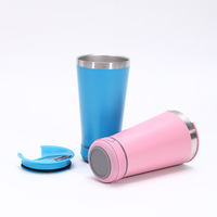 Gobelet de voyage isotherme en acier inoxydable de 20 oz avec haut-parleur Bluetooth et couvercle à paille pour sublimation