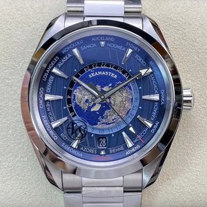 นาฬิกาดำน้ำคุณภาพสูงสุด ระดับหรู ขนาด 43 มม. เครื่อง ETA 8938 จากโรงงาน VS หน้าปัดสีน้ำเงิน เรืองแสง 24 ชั่วโมง ระบบ GMT กันน้ำลึก 150 เมตร - Product Image 1