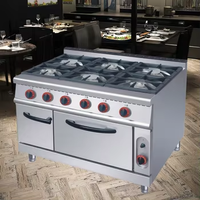 Oven Gas 6 Tungku Kustom Grosir, Penghangat Makanan untuk Katering Komersial, Sumber Daya Listrik Berkualitas Tinggi, Kaca
