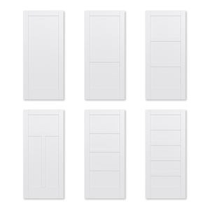 Portes intérieures modernes en bois Porte à <span class=keywords><strong>5</strong></span> panneaux Porte creuse en bois de style shaker Porte design pour maison de luxe - Product Image 2
