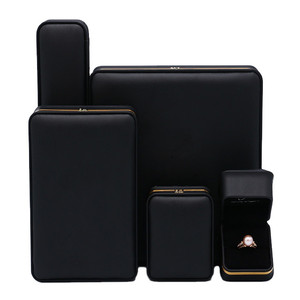 Mini scatola regalo di gioielli braccialetto braccialetto ciondolo orecchino anello <span class=keywords><strong>collana</strong></span> in pelle PU scatole di gioielli personalizzate scatola di imballaggio Set con LOGO - Product Image 4