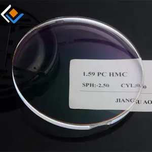 عدسات بصرية, عدسات 1.59 قطعة من شركة HMC مصنوعة من البولي كربونات للرؤية الفردية بنسبة 1.59 ، عدسات مانعة العاكسة