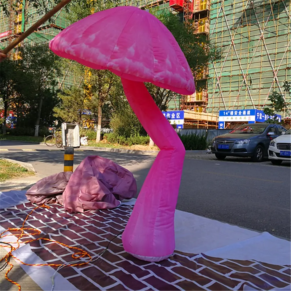 सस्ते कीमत आउटडोर Inflatable मशरूम सजावट पार्टी घटना के लिए एलईडी प्रकाश के साथ