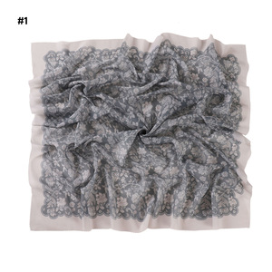 Nouveau Turban Écharpe Polyvalent <span class=keywords><strong>en</strong></span> <span class=keywords><strong>Rotin</strong></span> Blanc à Motifs Floraux, Grande Taille, Quatre Saisons, <span class=keywords><strong>en</strong></span> Polyester à Bord Ondulé, Idéal Cadeau 2026 - Product Image 6