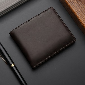 <b>Men's</b> Leather <b>Wallet</b> Multi-Card Slot RFID Blocking Coffee Brown Business Minimalist Style - Product Image 2