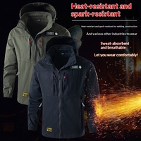 Ensemble uniforme de travail en coton pour hommes, printemps-automne, anti-humidité, extensible, sans coutures, pour atelier, usine, maintenance