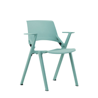 Projet scolaire de bureau chaise de conférence maille noire respirant salle de réunion chaise pliante empilable chaise de bureau de formation