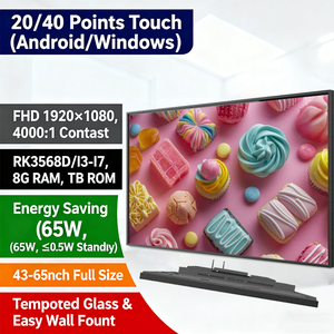 หน้าจอโฆษณาแบบ<span class=keywords><strong>ป</strong></span>รับแต่งได้ขนาด 43 นิ้ว 65 นิ้ว ความละเอียด 4K พร้อมระบบประหยัดพลังงาน สำหรับร้านขายขนม <span class=keywords><strong>ป</strong></span>้ายดิจิทัล และจอแสดงผล - Product Image 2