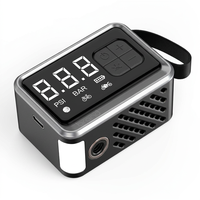 Gonfleur de pneus numérique portable, pompe à air alimentée par batterie avec sangle de transport, écran LCD pour voiture, vélo, moto