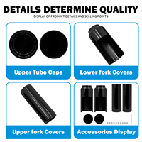 Tapas Protectoras de Horquilla Delantera para Motocicleta, Cubierta de Aluminio para Amortiguador, Compatible con Harley Dyna Low Rider FXD Street Fat Bob 06-17