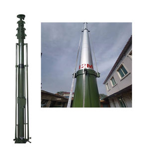 Torre de mástil telescópica con trípode de 9 metros, torre de luz de aluminio, cuerda de alambre, cabrestante manual, método de elevación - Product Image 1