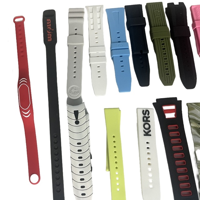 Custom 16 18 20 22 24MM Women Men Soft Silicone Waterproof Sport Watch Band Strap Custom Replacement Wrist Watches Straps