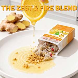 Chá de Ervas Chinesas com Limão e Gengibre, Chá Orgânico para Saúde, Chá Personalizado de Alta Qualidade para Aquecimento do Útero, 30 Saquinhos, Saúde Feminina - Product Image 2