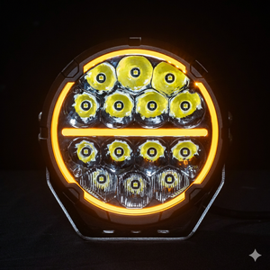 Foco LED rond de 6,5 pouces, lumière auxiliaire tout-terrain, double DRL ambre blanc avec support en acier renforcé pour 4x4 Pick Up - Product Image 2