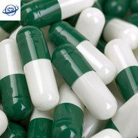 Capsules de gélatine vertes et blanches de taille 0, sans TiO2, pour la médecine et les produits de santé, vente en gros directe usine OEM