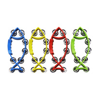 Colorful Fish-Shaped Tambourine Wholesale Plastic Percussion Instrument Multi-Color Options Stringed Parts Accessories