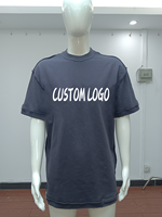 T-shirt en coton 100% 300GSM, lavage à l'acide, coutures apparentes, déstructuré, surdimensionné, logo brodé personnalisé, streetwear