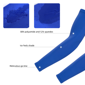 Manchons de bras sécurisés de haute qualité en nylon uni avec logo personnalisé, protection solaire extérieure, rafraîchissants - Product Image 3