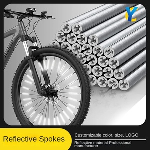 Nuit argent brillant réfléchissant a parlé enjoliveur roue lumière vélo équitation accessoires 3M réfléchissant a parlé capuchon - Product Image 2