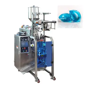 High speed automatic irregular bag sachet liquid detergent powder pod washing scrubber sealing and packing machine production