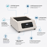 Secador deslizante inteligente con pantalla táctil y sensor de temperatura, plataforma de alta conductividad térmica para pruebas de laboratorio médico