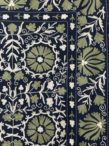 Magnifique couverture Suzani Bukhara Flora brodée, drap de lit décoratif, jeté de lit, tapisserie murale - Product Image 2