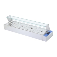 Haut de table commercial de haute qualité Buffet Bain Marie chauffe-soupe grand chauffe-plats électrique en acier inoxydable pour la restauration