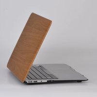 Étui de protection en cuir à motif bois pour MacBook Pro 14 pouces M5 M4 A3401 A3434