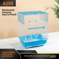Nouvelle Cage à Oiseaux Innovante et Premium en Plastique Solide et Métal, Grande, Pliable, Double Couche, pour Perroquets et Autres Volailles, Vente en Gros Directe Usine