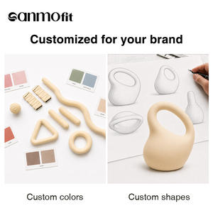 <span class=keywords><strong>Manubri</strong></span> in Silicone Personalizzati con Logo e Colore, Basso MOQ, Pesi in Ghisa Rivestiti in Silicone, Attrezzatura Premium per Pilates per Brand - Product Image 4