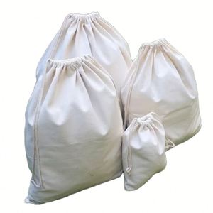 Sacs en mousseline 8x10 pouces, sacs en coton avec cordon de serrage, pochettes cadeaux en tissu, sachets pour bijoux - Product Image 1