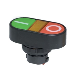 Bouton double pôle AS-22/25, interrupteur à bouton PPBB-30N, bouton lumineux rouge et vert APBB-22/25, IP65, métal, 10A, 1NO1NC - Product Image 5