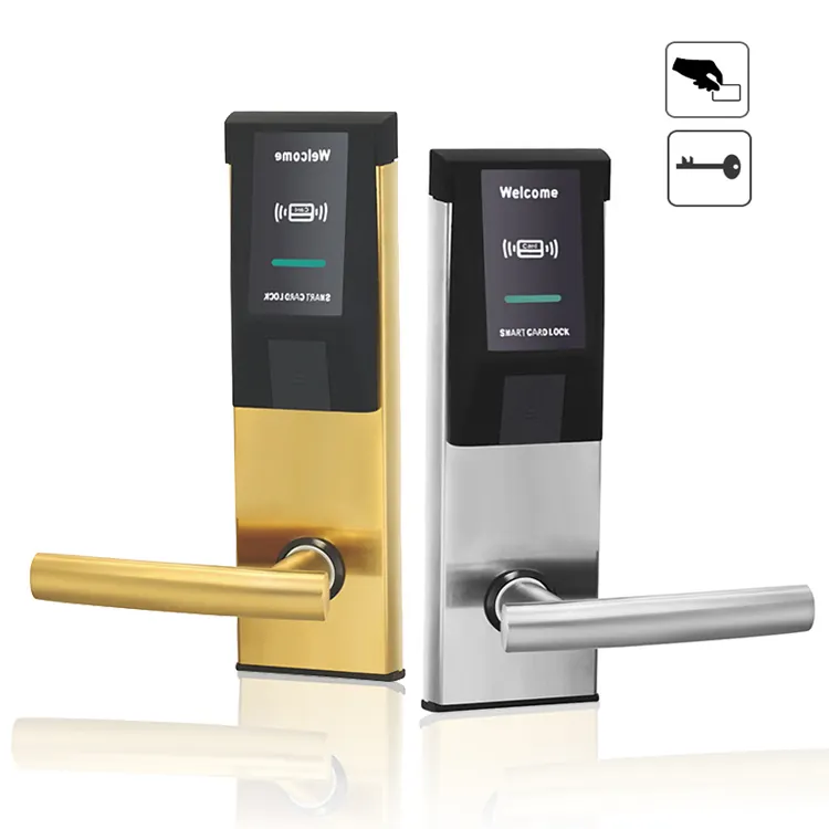 Low Price cerradura Hotel Access Control System Door Lock Electric rf Key Card Handle Door Lock for Hotel