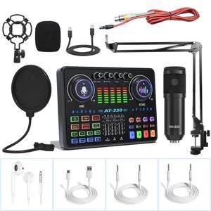 Microphone à condensateur professionnel 48V équipement de podcast <span class=keywords><strong>carte</strong></span> <span class=keywords><strong>son</strong></span> d'enregistrement d'ordinateur <span class=keywords><strong>externe</strong></span> <span class=keywords><strong>pour</strong></span> jeu voix en direct - Product Image 3