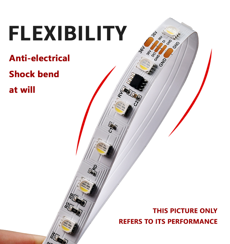 DC36V RGBW UCS2904 5050 Digital LED Light Strip 2904 RGBW 30M Pixel Smart control Led Strip Lighting