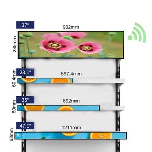 Écran publicitaire <span class=keywords><strong>LED</strong></span> LCD TFT mural de 37 pouces, affichage en barre étirée, noir/blanc, garantie 1 an, magasin de détail, centre commercial - Product Image 1