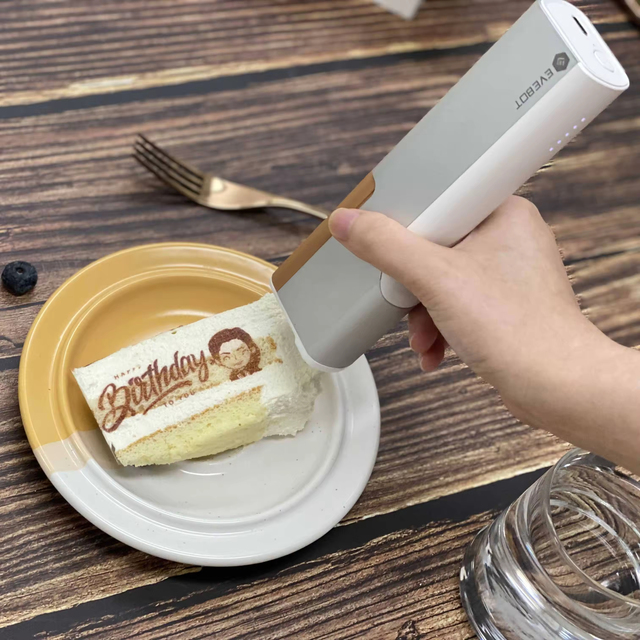 Handheld Portable Manual Inkjet Printer for Food Surface Label Edible Ink Cartridges Flex Paper Wireless for Connectivity