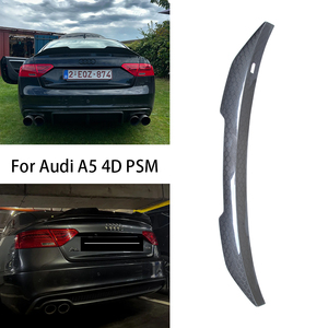 For A5 B8 B8.5 4Door Sportback 8TA PSM Style Honeycomb Carbon Fiber <b>Rear</b> <b>Spoiler</b> Trunk Wing 2009-2017 - Product Image 2