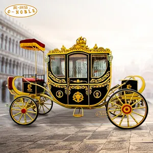 Golden Cinderella Pumpkin Horse Carriage For Wedding Princess Carriage