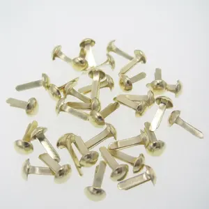 500 Pieces Gold Plated Metal Split Pin Brads Paper Fasteners Rivets  Scrapbooking