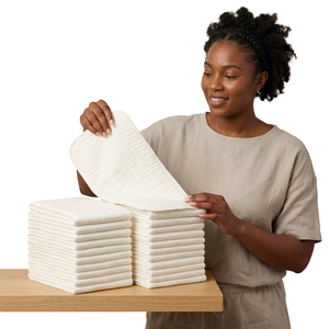 Serviettes de cuisine en coton uni, rectangulaires, tissées, antimicrobiennes, séchage rapide, écologiques, lavables en machine - Product Image 1