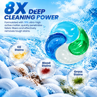 Lessive en dosettes écologiques 12g pour vêtements, parfum Océan, marque distributeur, emballage personnalisé, vente en gros