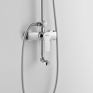Ensemble de robinets de <span class=keywords><strong>douche</strong></span> à tête de pluie en laiton, avec filtre de salle de bains, <span class=keywords><strong>Mini</strong></span> mélangeur thermostatique, 7 pièces - Product Image 3