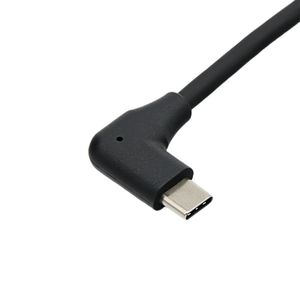 Resho Double-angle Type-<b>C</b> Data Cable 0.3m 0.5m 1m Fast <b>Charging</b> PD Mobile Game Bend Line Black - Product Image 2