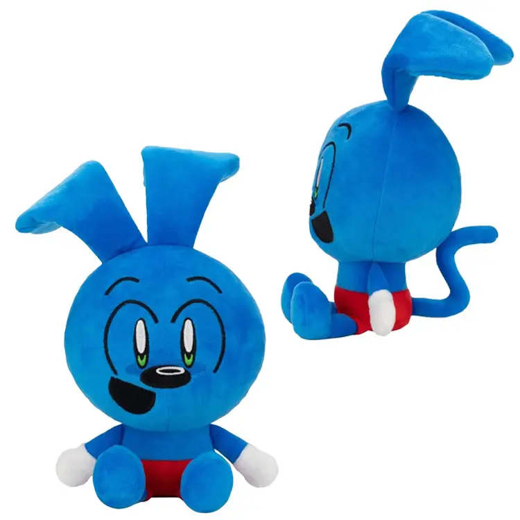 Riggy Pluche Blauwe Konijn Pop Vakantie Cadeau Schattig Konijn Aap Riggy Pluche Knuffel