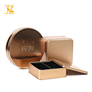 Металлическая банка-коробка Tinsmaker с крышкой для печенья, шоколада, конфет, чая, подарков, с индивидуальной печатью, квадратная/прямоугольная - Product Image 3