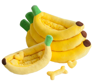 Muz köpek yatağı s peluş hayvan tekne ev rahat Ultra yumuşak tüm sezon Self isınma kedi köpek yatağı - Product Image 2