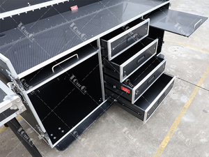 Xách tay <span class=keywords><strong>6x24</strong></span> inch máy trạm phát sóng trường hợp chuyến bay cho video sản xuất với ngăn kéo và trượt bảng - Product Image 5