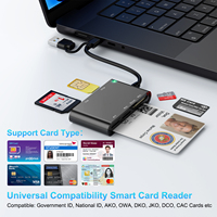 Lector de Tarjetas de Crédito Móvil OTG, Tipo C, Lector de Tarjetas Inteligentes ISO 7816, Lector y Escritor de Tarjetas con Chip para Teléfonos y Tabletas
