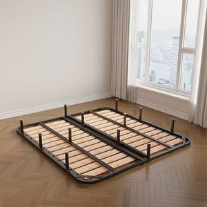 Base de Cama Plegable de Metal con Láminas de Madera, Base de Plataforma Resistente para Colchón, Soporte para Dormitorio de Invitados - Product Image 3
